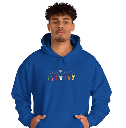 BUNNIES AT THE DISCO PARTY HOODIE